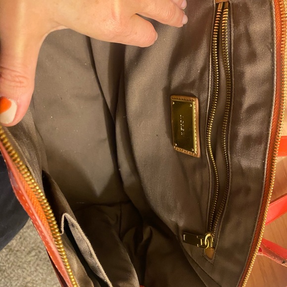 J. Crew real leather coral purse handbag summer! - Picture 5 of 5